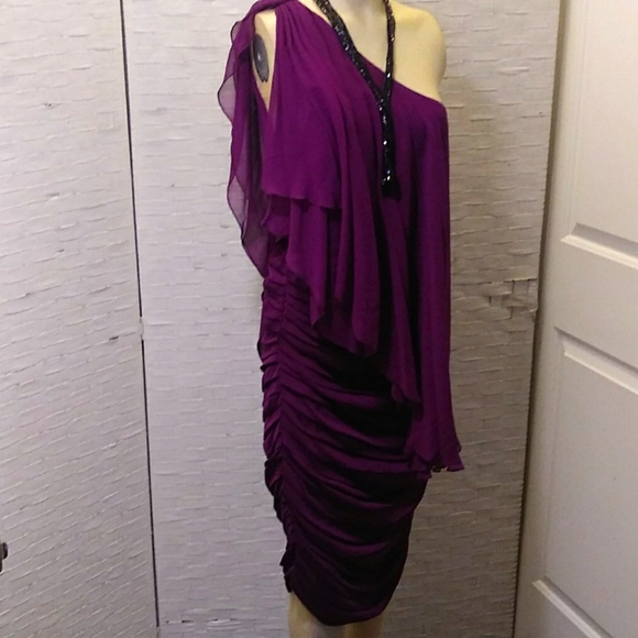 Purple Silk Occasional Dress Bloomingdale - Picture 1 of 14